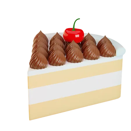 Cake Slice  3D Illustration