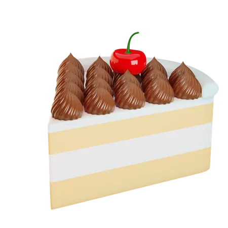 Cake Slice 3D Illustration