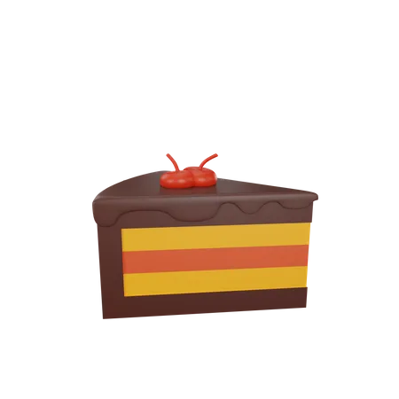 Cake Slice 3D Icon