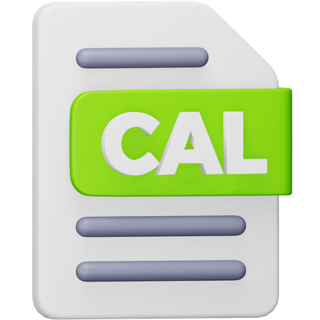 Cal File  3D Icon