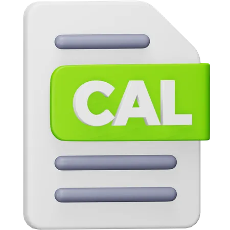 Cal File  3D Icon