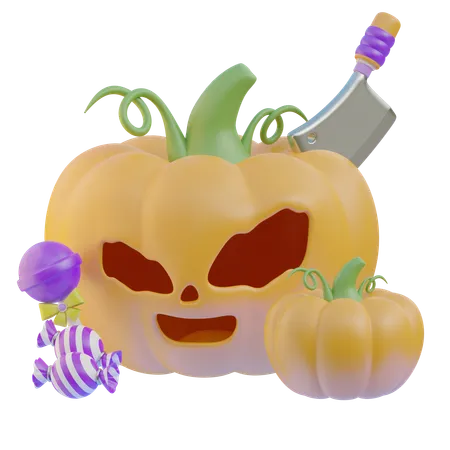 Calabaza aterradora  3D Icon