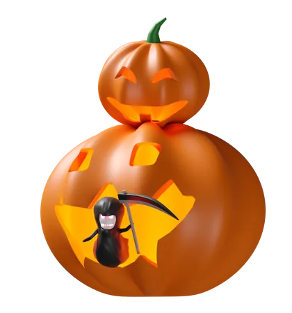 Calabaza aterradora  3D Icon