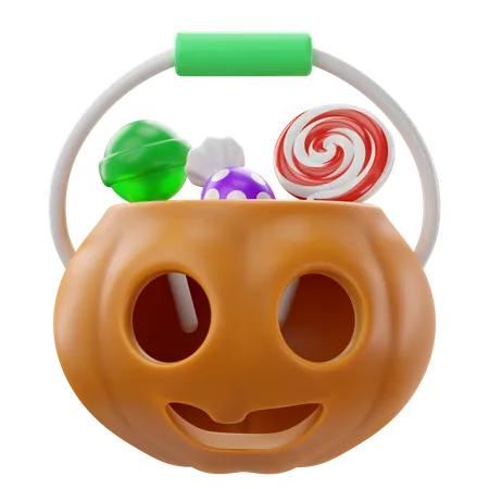 Calabaza con dulces  3D Icon