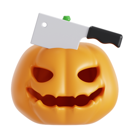 Calabaza con cuchillo  3D Icon