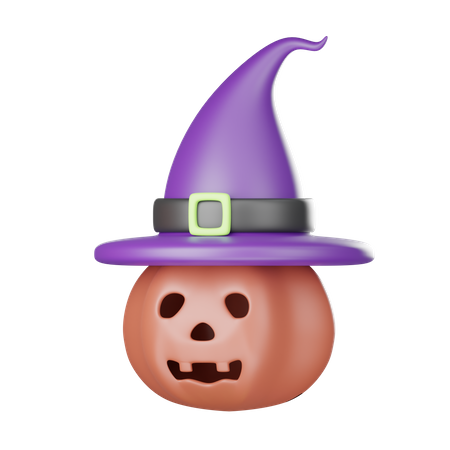 Calabaza con sombrero  3D Icon