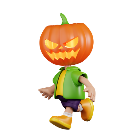 Calabaza corriendo  3D Illustration