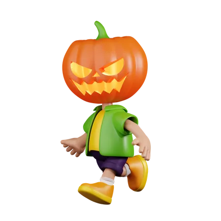 Calabaza corriendo  3D Illustration