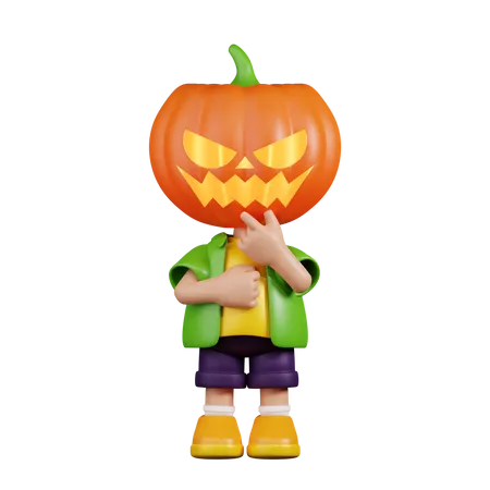 Calabaza curiosa  3D Illustration