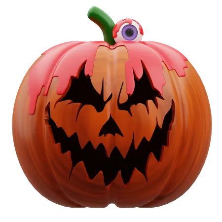 Calabaza de halloween aterradora  3D Icon