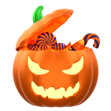 Bote de dulces de calabaza  3D Icon