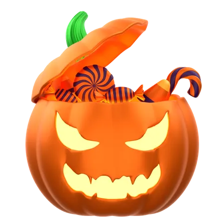 Bote de dulces de calabaza  3D Icon