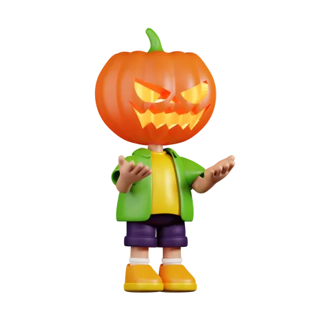 Calabaza enojada  3D Illustration