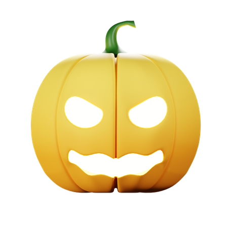 Calabaza enojada de halloween  3D Icon