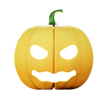 Calabaza enojada de halloween  3D Icon