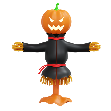 Espantapájaros de calabaza  3D Icon