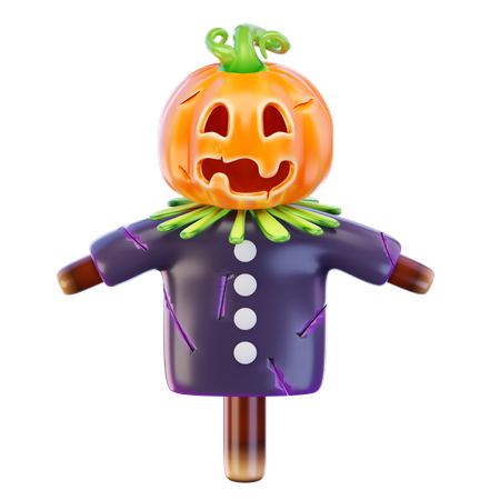 Espantapájaros de calabaza  3D Icon