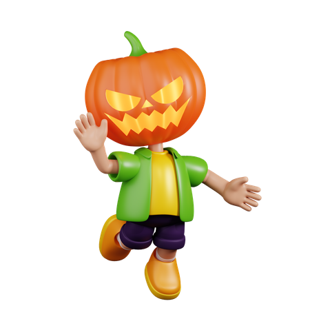 Calabaza feliz  3D Illustration