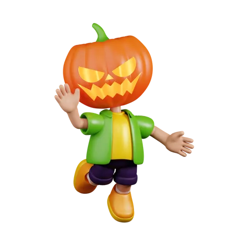 Calabaza feliz  3D Illustration