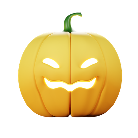 Calabaza malvada de halloween  3D Icon