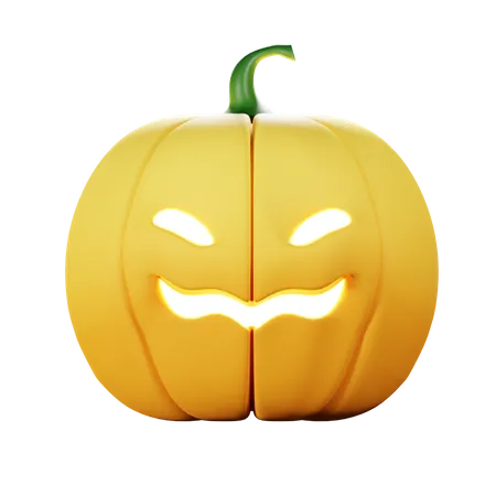 Calabaza malvada de halloween  3D Icon