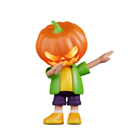 Calabaza mostrando DAB  3D Illustration