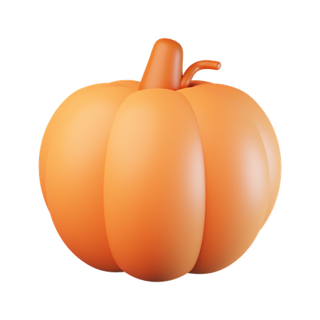 Calabaza naranja  3D Illustration