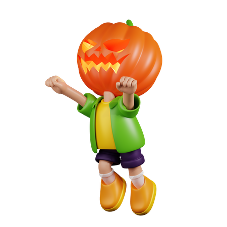 Superhéroe calabaza  3D Illustration