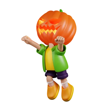 Superhéroe calabaza  3D Illustration