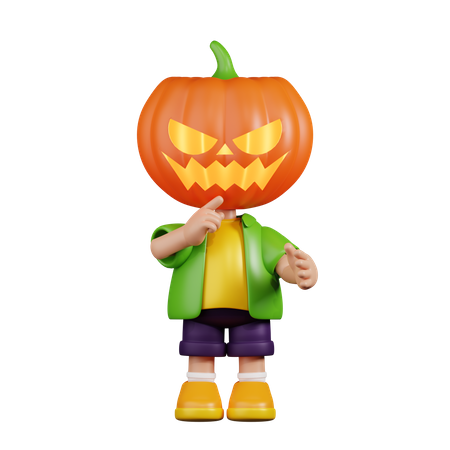 Calabaza tranquila  3D Illustration