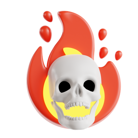 Cráneo ardiente  3D Icon