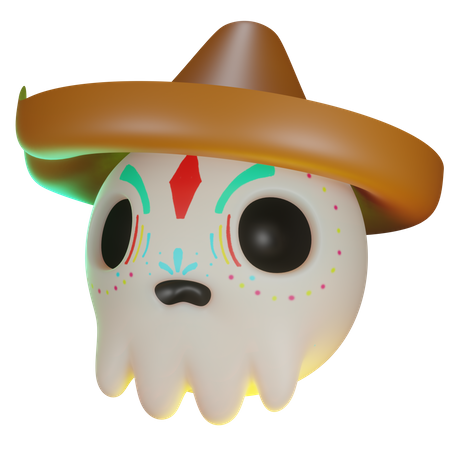 Cabeza de caramelo de calavera  3D Icon