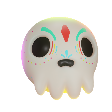 Cabeza de caramelo de calavera  3D Icon