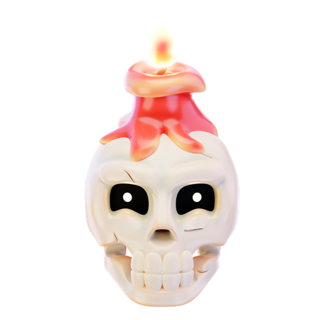 Calavera con vela  3D Icon