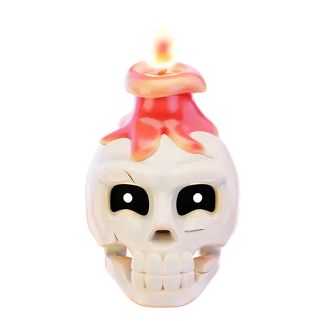 Calavera con vela  3D Icon