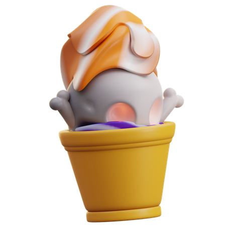 Calavera de helado  3D Icon