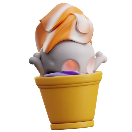 Calavera de helado  3D Icon