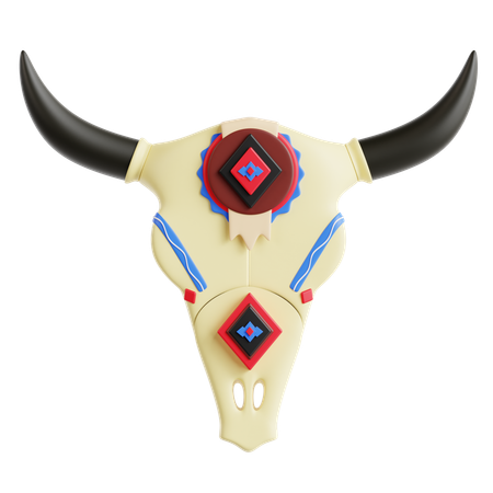 Cráneo de toro  3D Icon