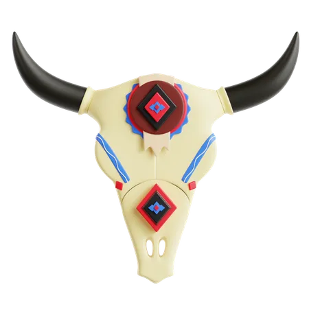 Cráneo de toro  3D Icon