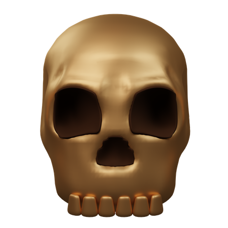 Calavera de oro  3D Icon