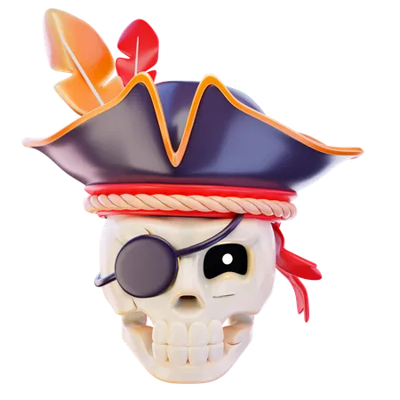 Calavera pirata  3D Icon