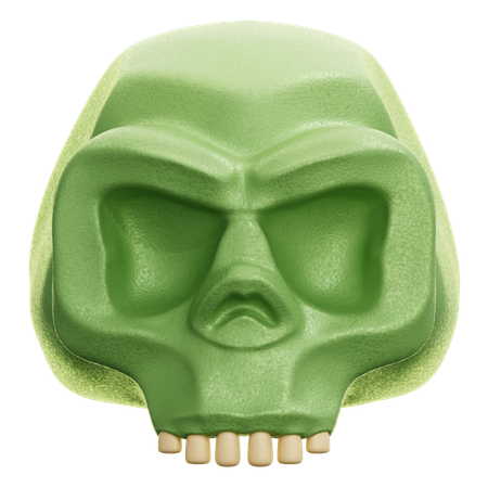 Calavera verde  3D Icon