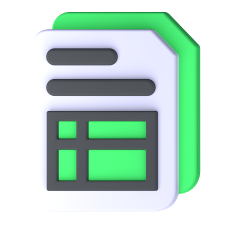 Calc-Datei  3D Icon