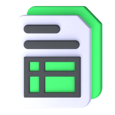 Calc-Datei  3D Icon