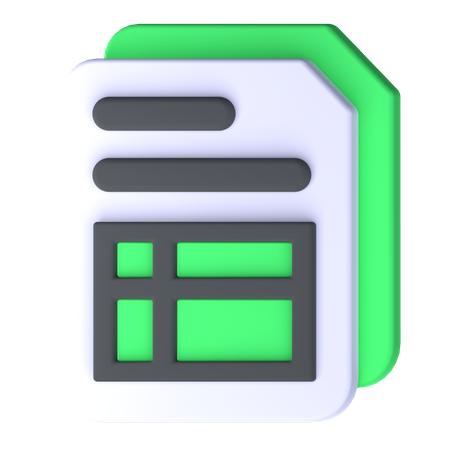 Calc File  3D Icon