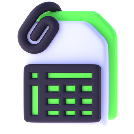 Calc File  3D Icon