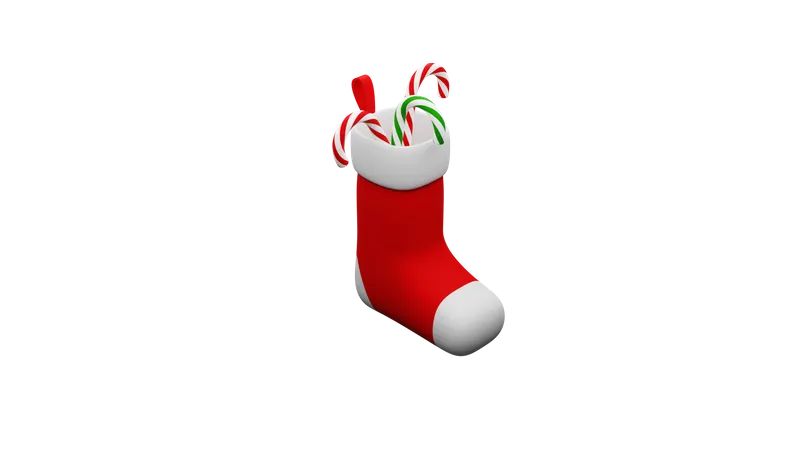 Calcetín de navidad  3D Icon