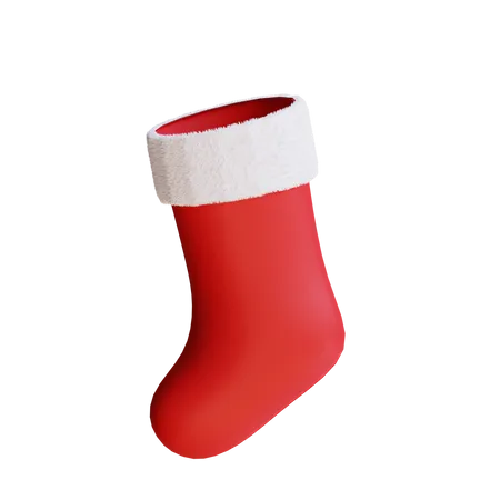 El Objeto De Ilustracion 3 D Christmas Sock Representado Se Puede Utilizar Para Ilustracion Web Aplicaciones Moviles Y Muchos Mas 3D Illustration