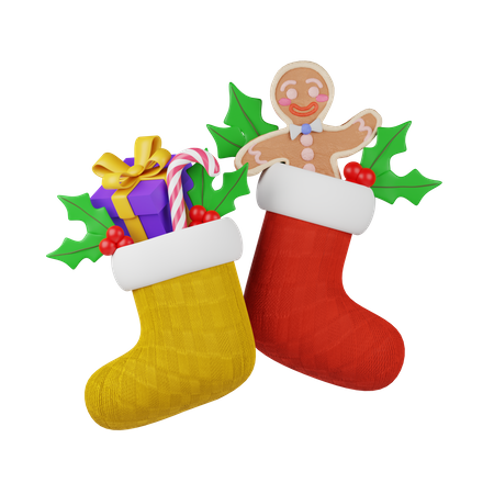 Calcetines de navidad  3D Icon