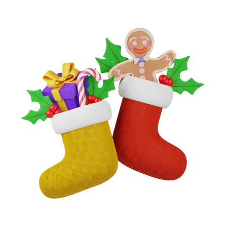 Calcetines de navidad  3D Icon